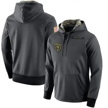 Anthracite Men's Chicago Bears Salute to Service Player Performance Hoodie