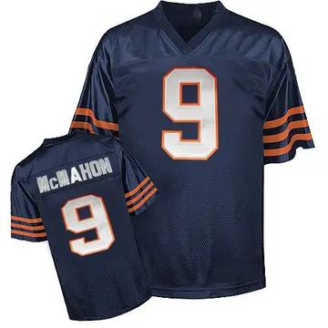 Blue Men's Jim McMahon Chicago Bears Authentic Mitchell And Ness Team Color Big Number Throwback Jersey