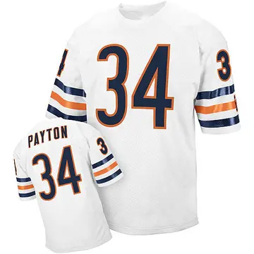 White Men's Walter Payton Chicago Bears Authentic Mitchell And Ness Throwback Jersey